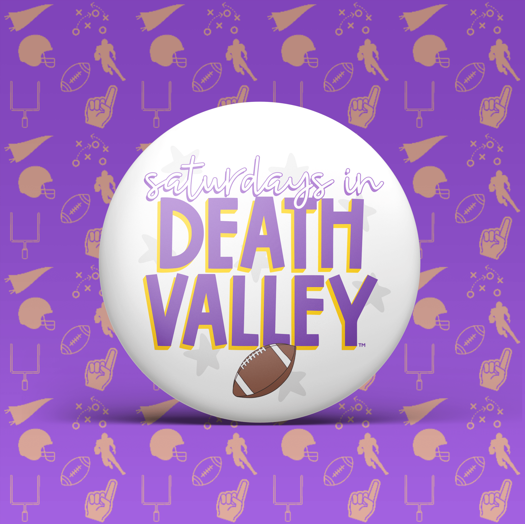 LSU Game Day Buttons | Louisiana State Tigers Game Day Pins - Deadwood South Boutique & Company LLC
