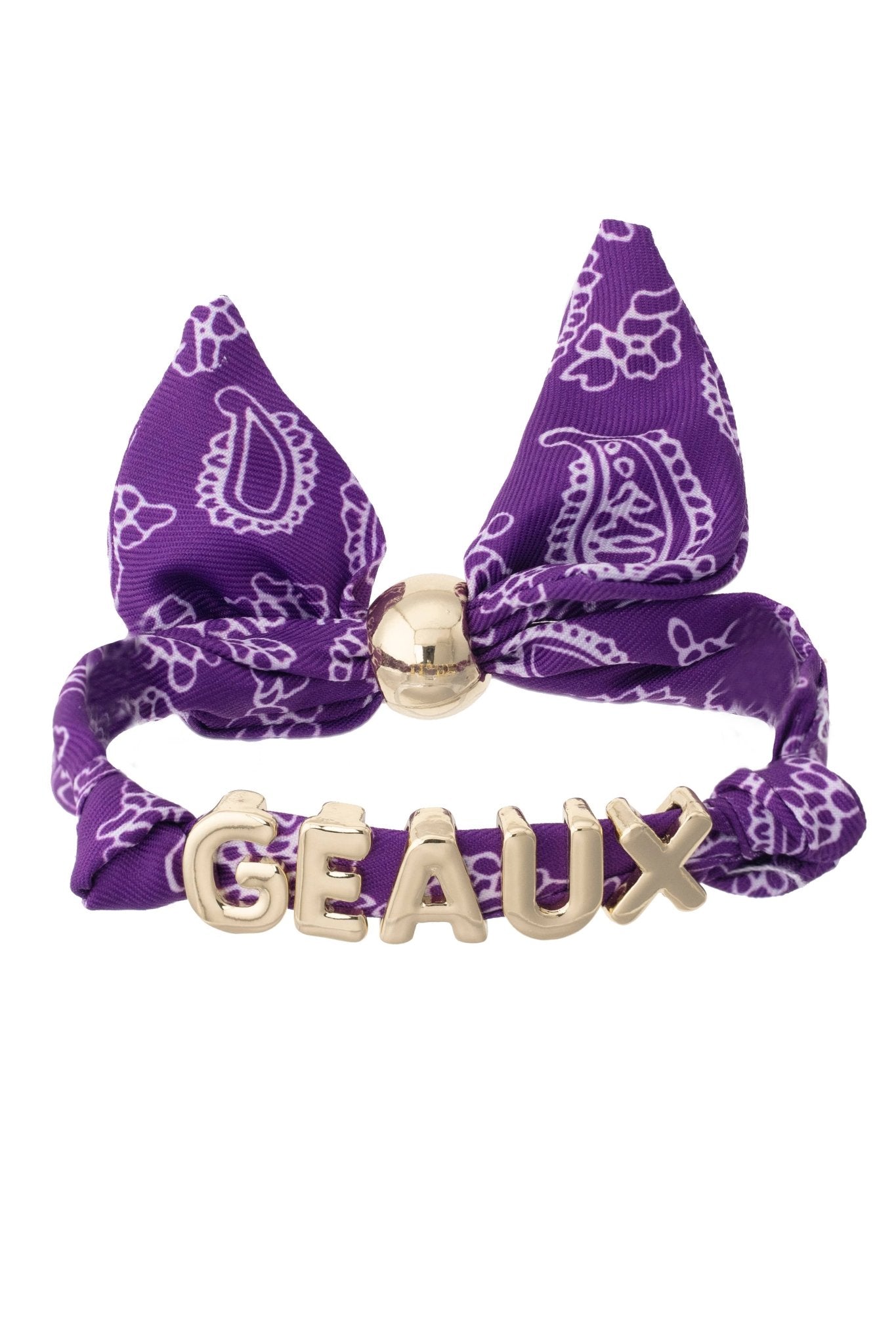 LSU Tigers Bandana Slider Bracelet - Deadwood South Boutique & Company LLC