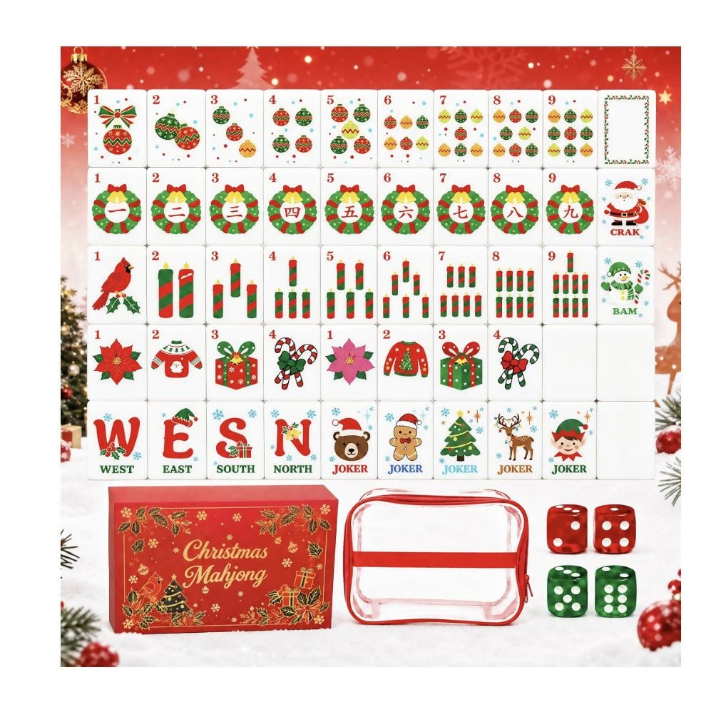 Mahjong Christmas Tile Set - Deadwood South Boutique & Company LLC