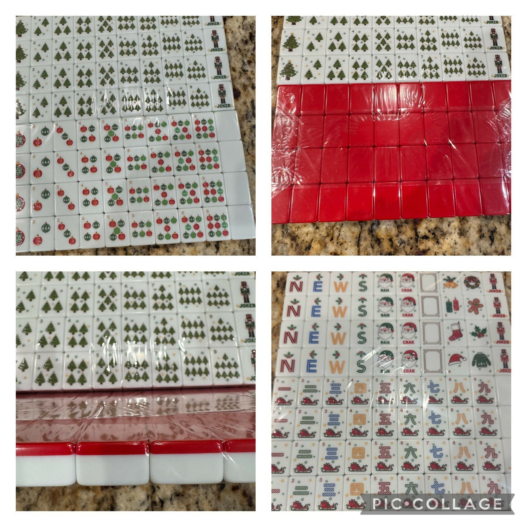 Mahjong Christmas Tile Set - Deadwood South Boutique & Company LLC