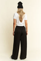 Marcy Checkerboard Tape Satin Sweatpants - Deadwood South Boutique & Company LLC