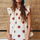 Markie Polka Dot Top - Deadwood South Boutique & Company LLC
