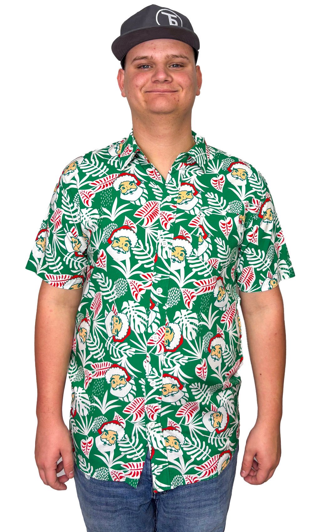 Men's Santa Palms Button Down Shirt - Deadwood South Boutique & Company LLC