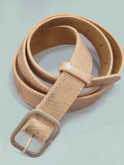 Metallic Square Buckle Belt - Deadwood South Boutique & Company LLC