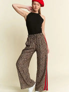 Millie Leopard Contrast Trouser Pant - Deadwood South Boutique & Company LLC