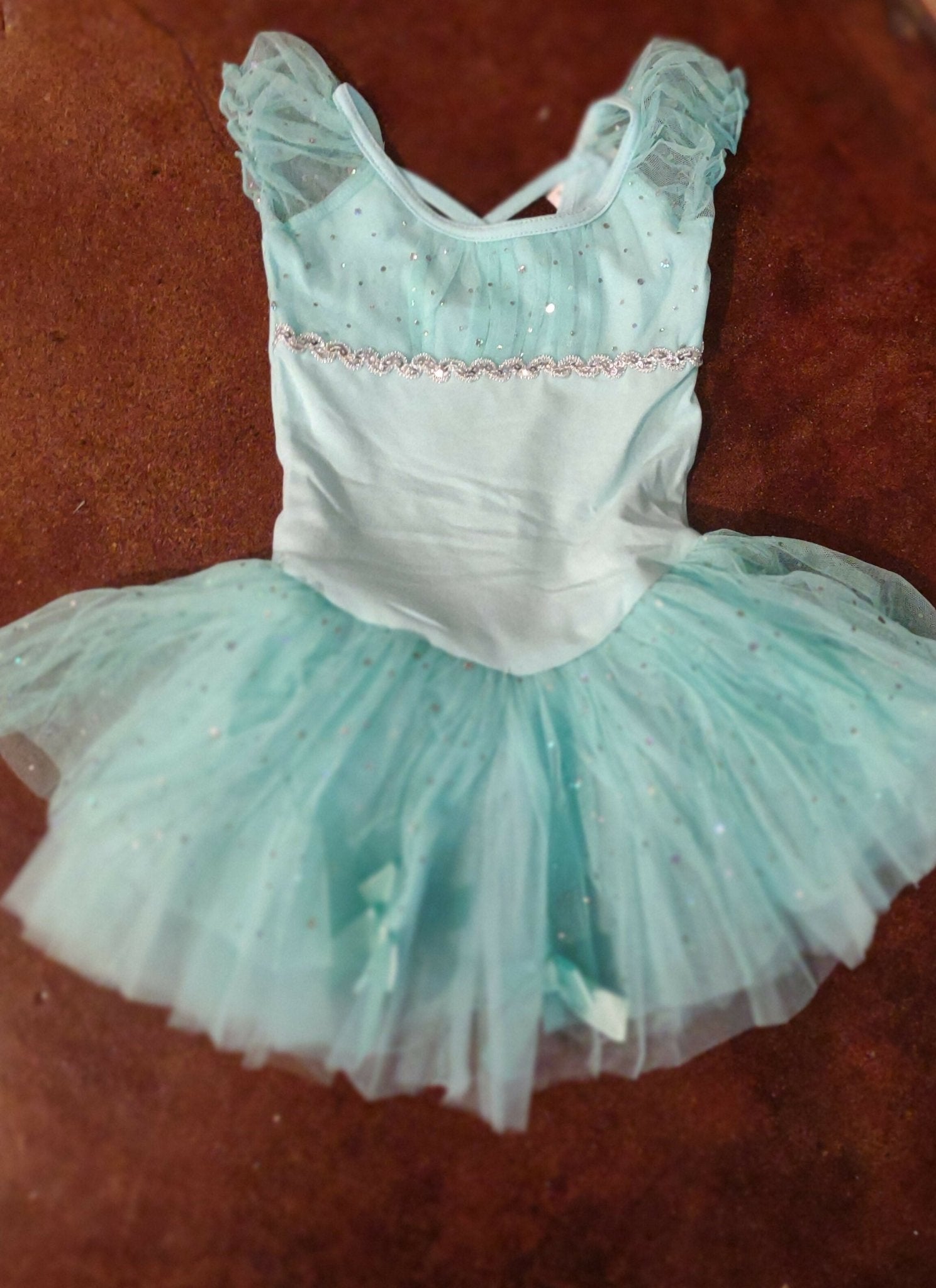 Mint Sequined Skirted Leotard - Deadwood South Boutique & Company LLC