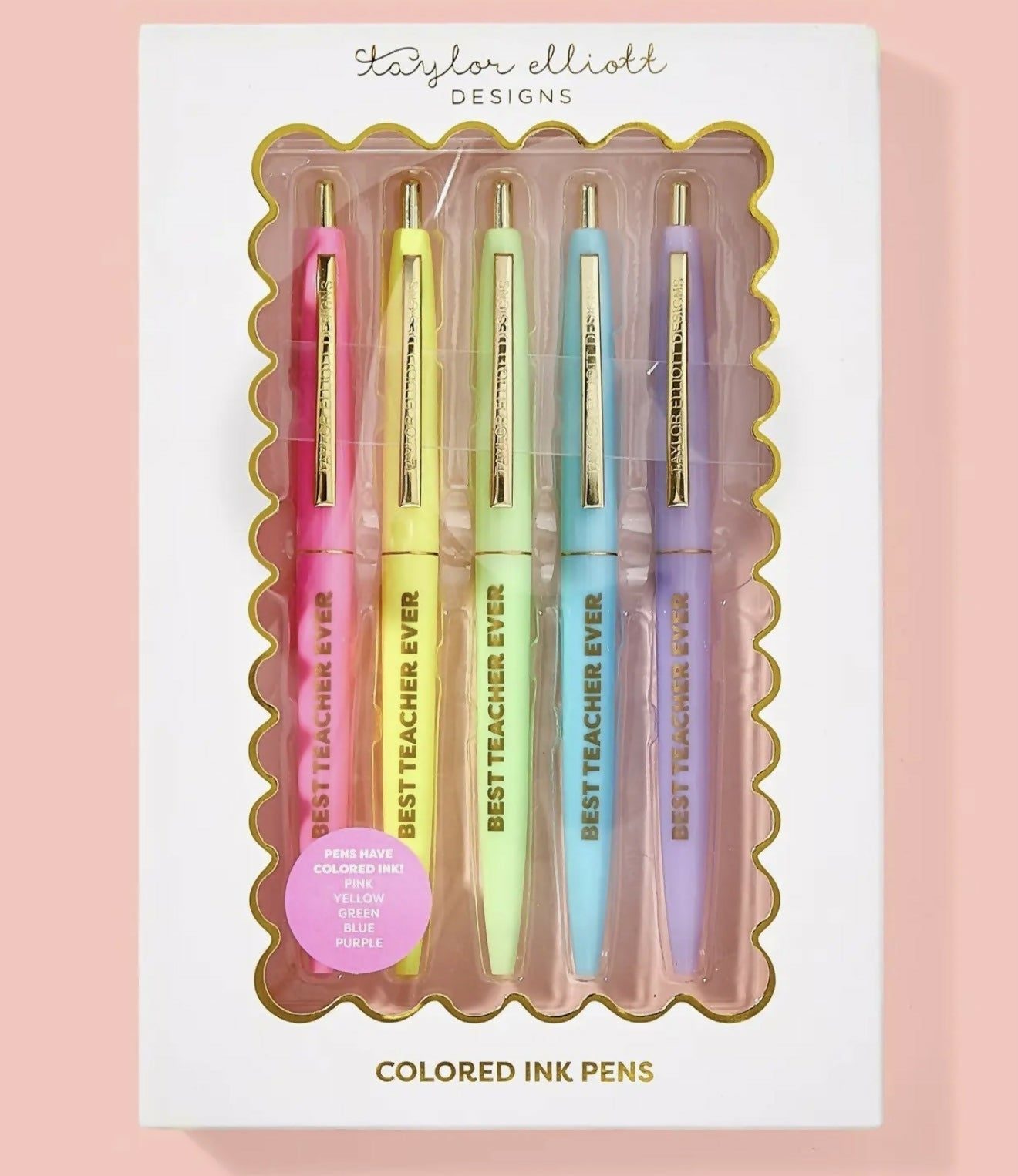 Motivational Pen Set - "Best Teacher Ever - Deadwood South Boutique & Company LLC