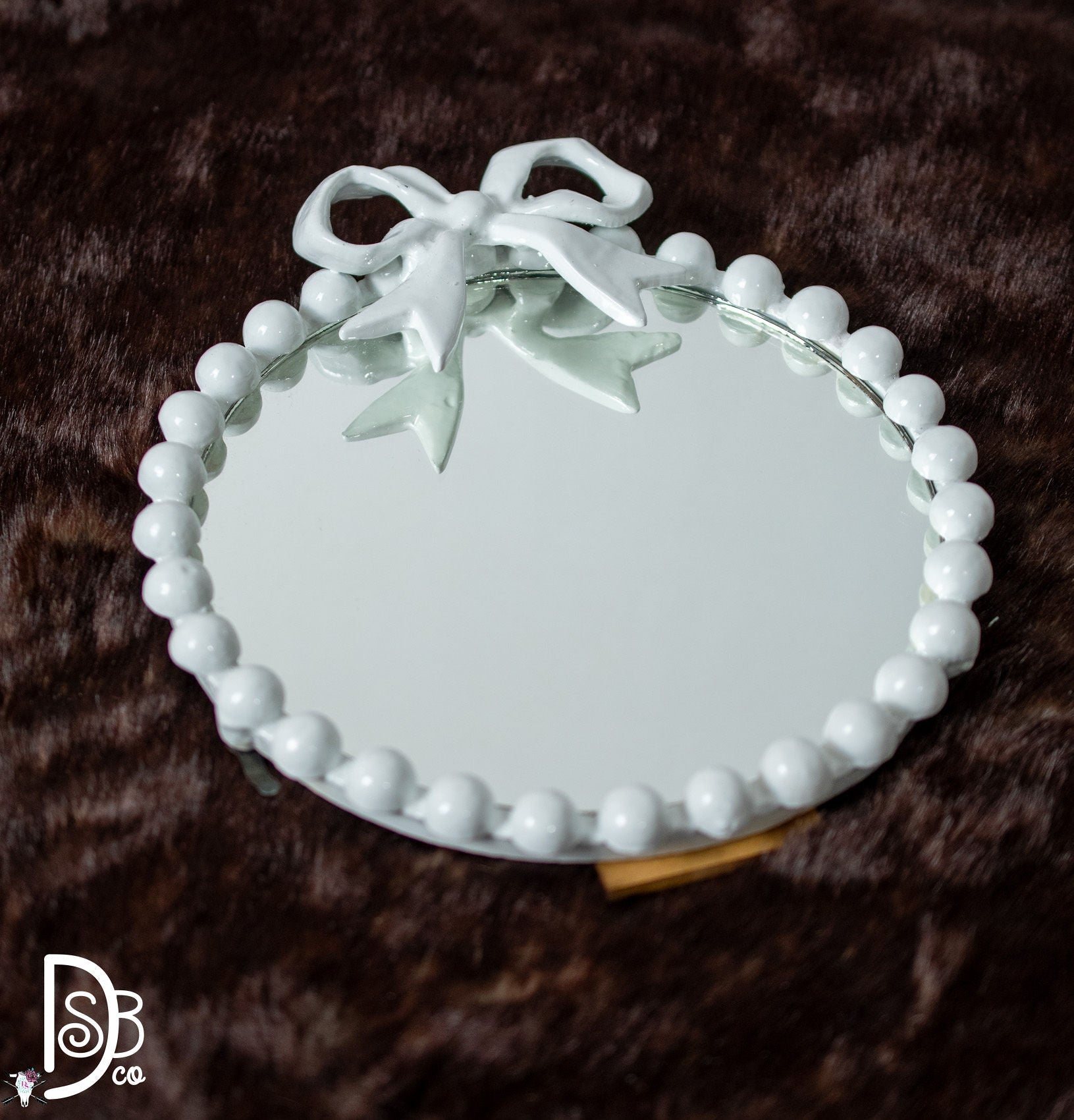 Mud Pie Ball Mini Bow Mirror - Deadwood South Boutique & Company LLC