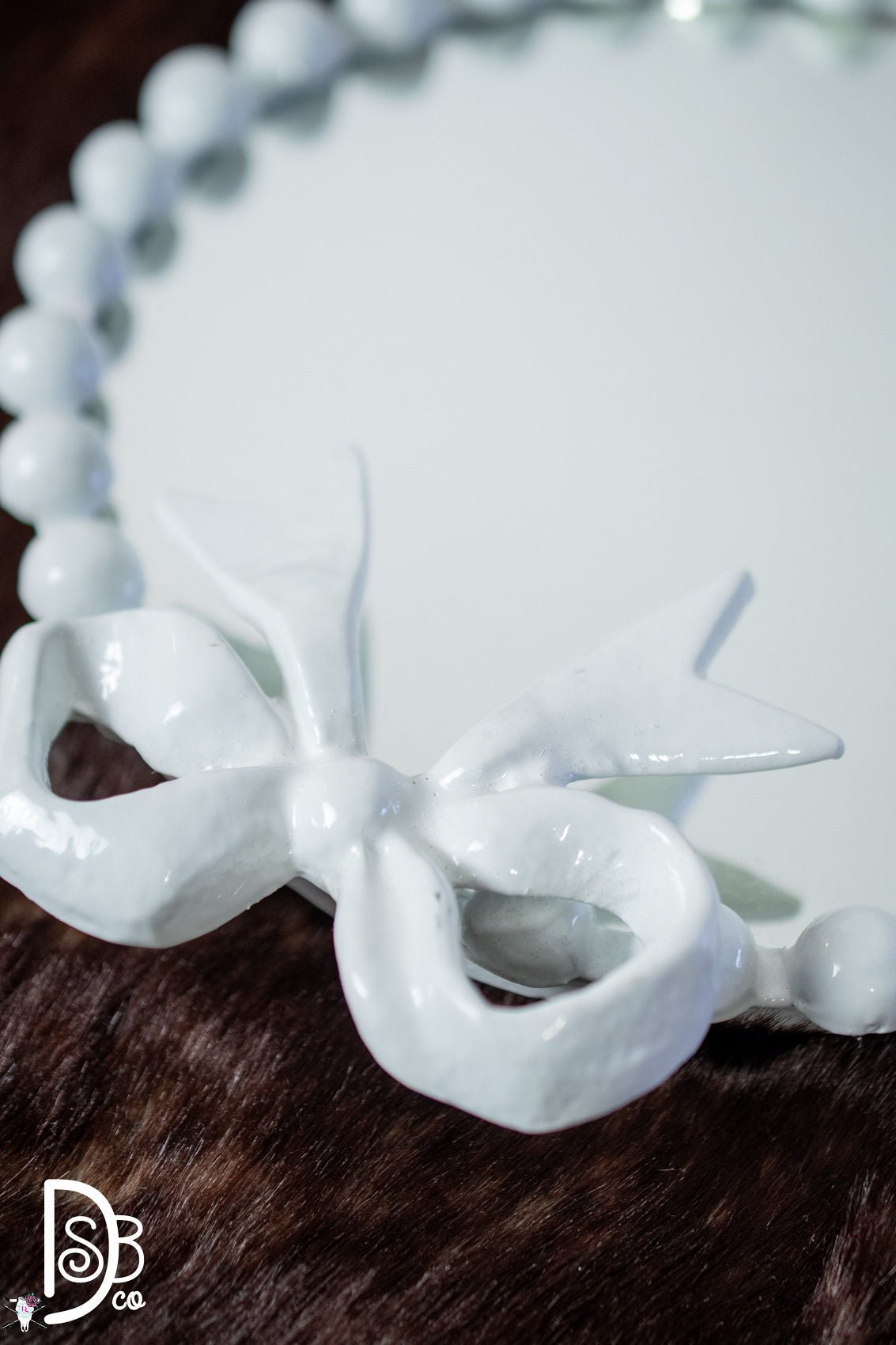 Mud Pie Ball Mini Bow Mirror - Deadwood South Boutique & Company LLC