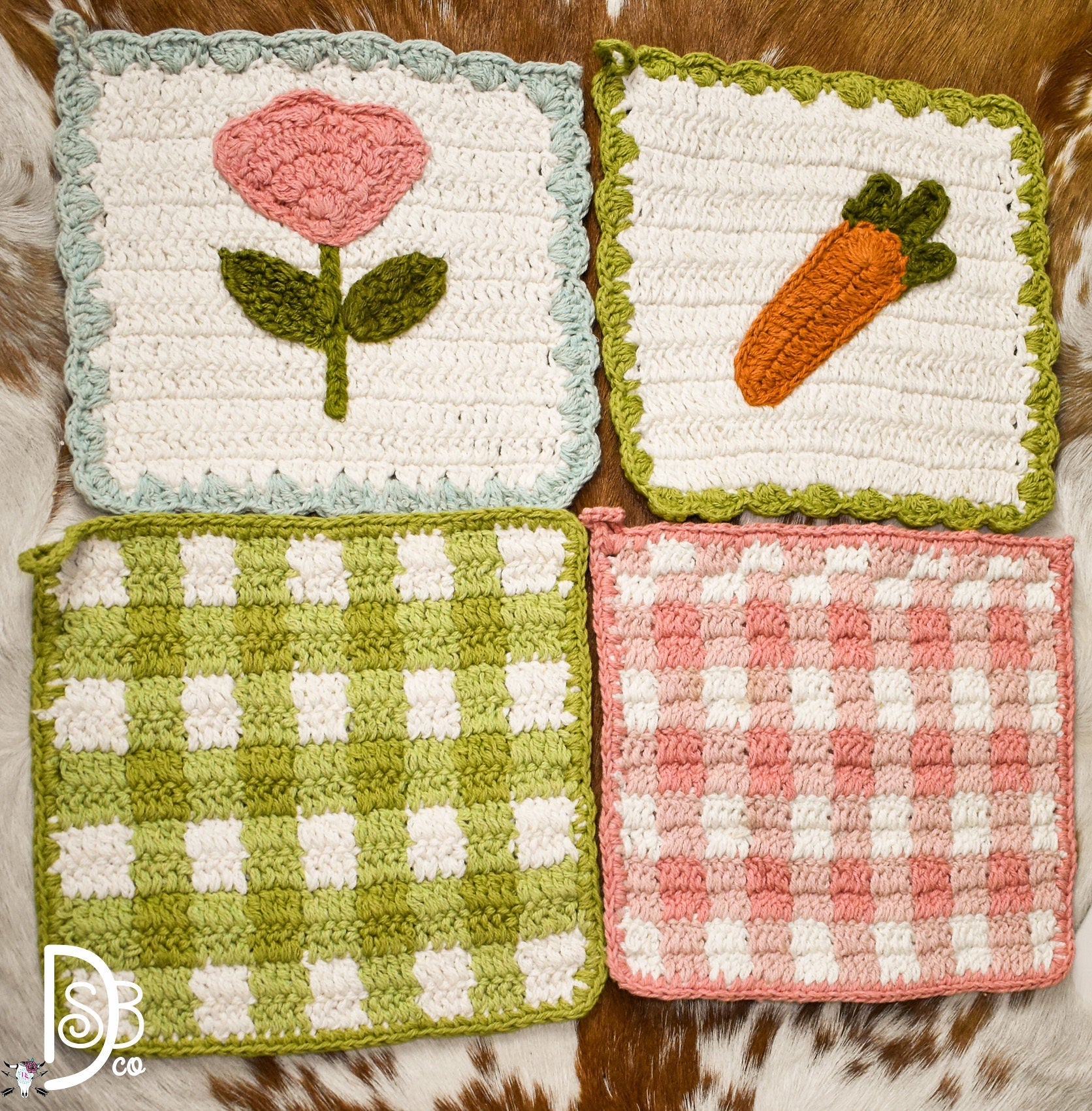 Mud Pie Crochet Pot Holders - Deadwood South Boutique & Company LLC