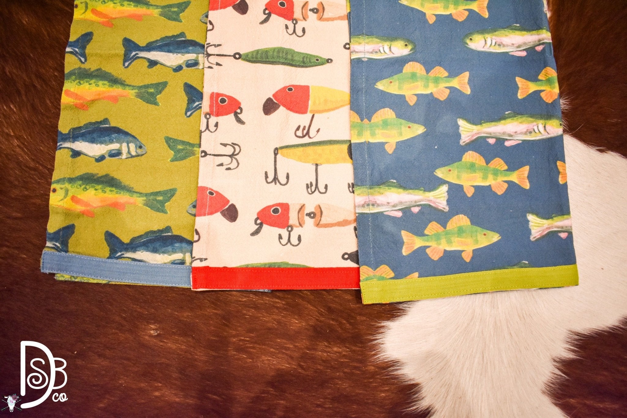 Mud Pie Fish Pattern Towel - Deadwood South Boutique & Company LLC