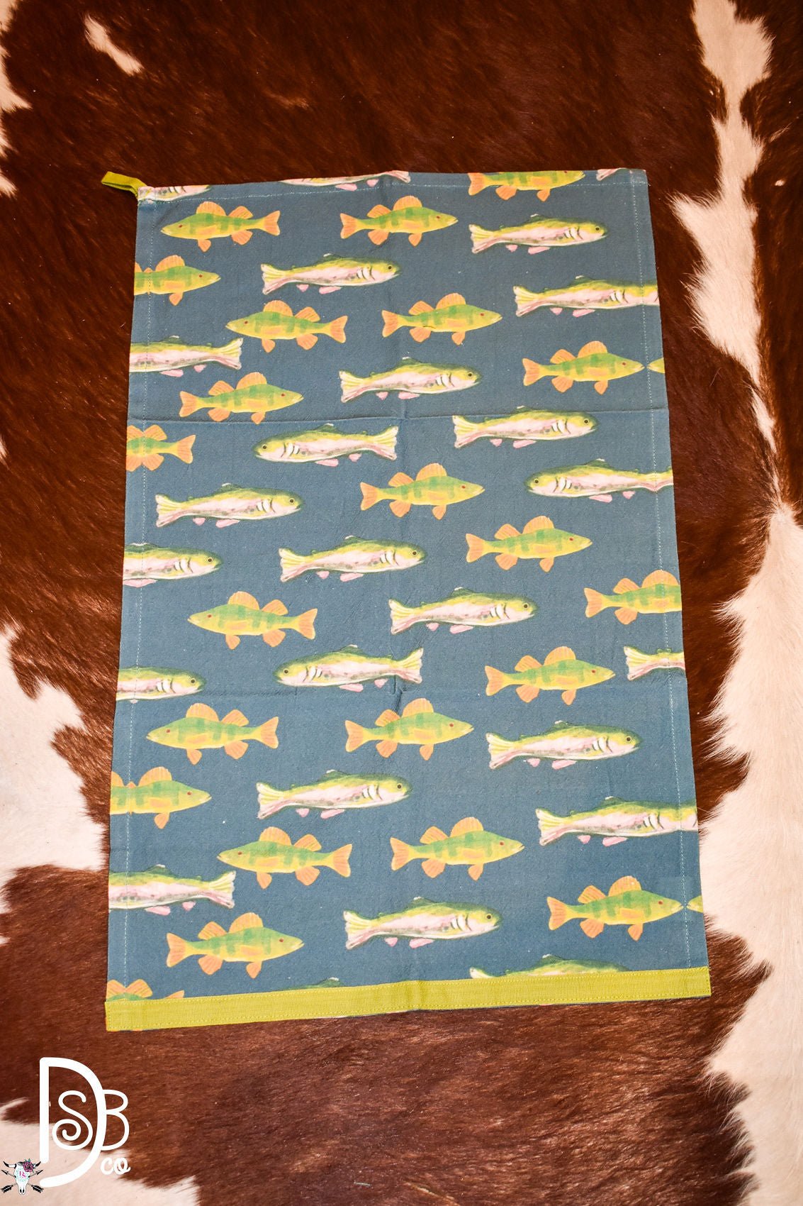 Mud Pie Fish Pattern Towel - Deadwood South Boutique & Company LLC