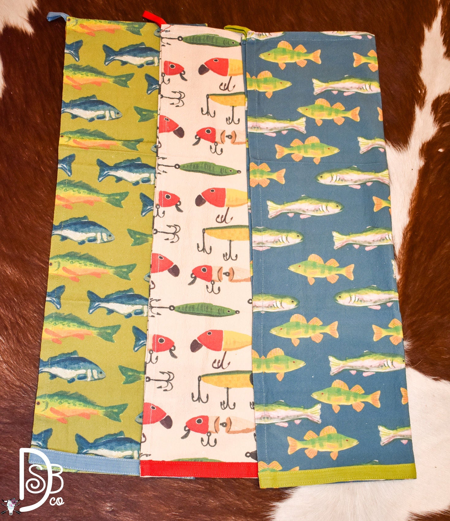 Mud Pie Fish Pattern Towel - Deadwood South Boutique & Company LLC