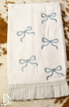 Mud Pie Pleated Edge Bow Towels - Deadwood South Boutique & Company LLC