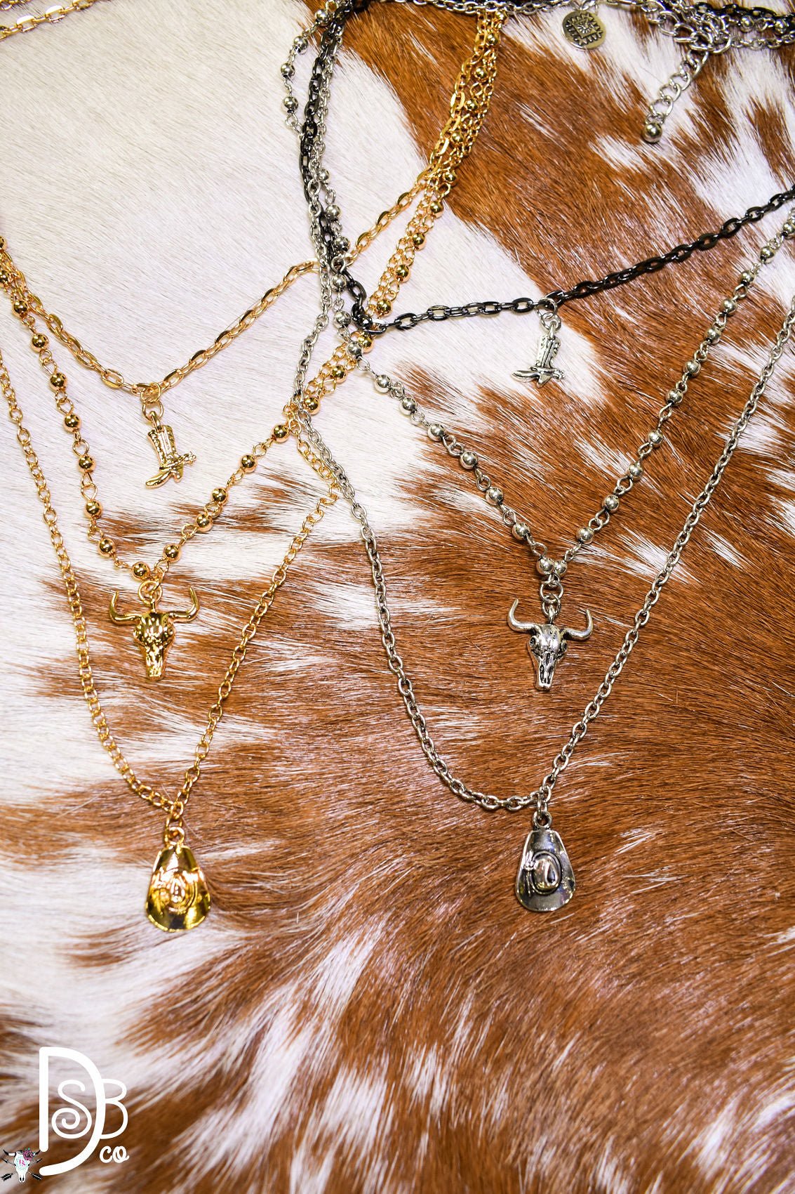 Multi Layer Fashion Cowboy Stack Necklace - Deadwood South Boutique & Company LLC