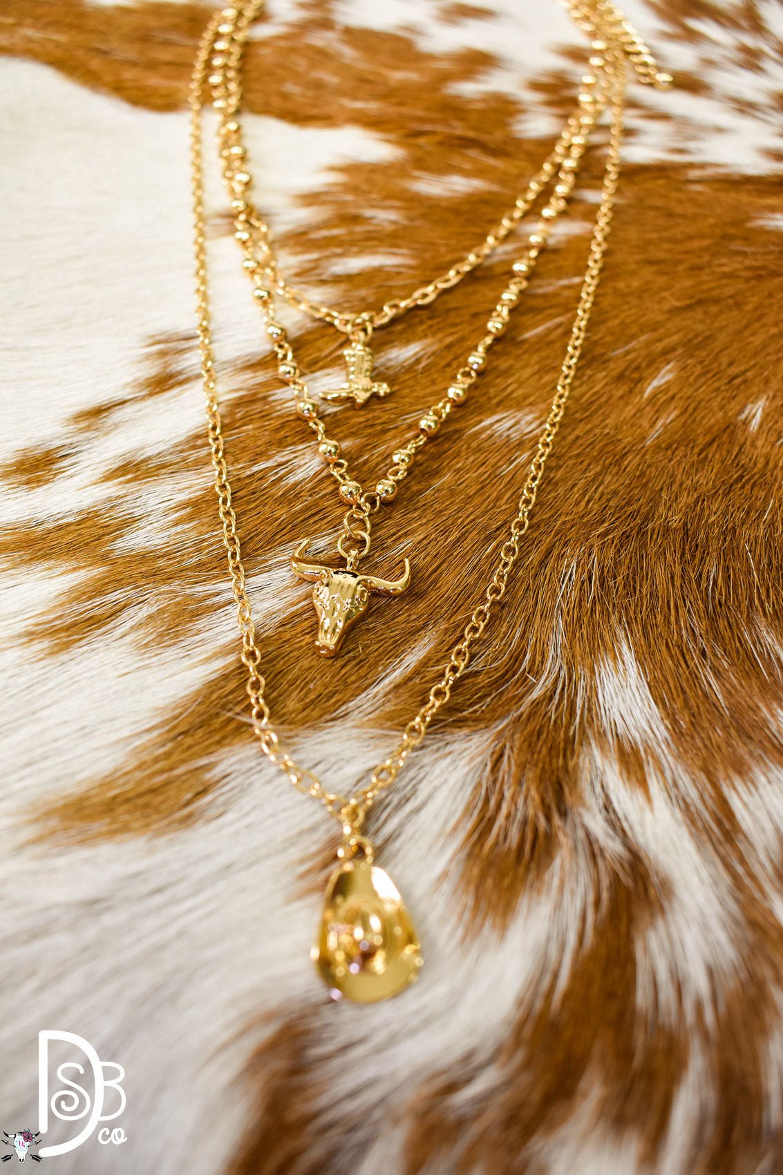 Multi Layer Fashion Cowboy Stack Necklace - Deadwood South Boutique & Company LLC