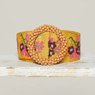Mustard Floral Belt - Deadwood South Boutique & Company LLC