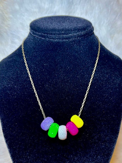 Neon Pop Bead Necklace - Deadwood South Boutique & Company LLC