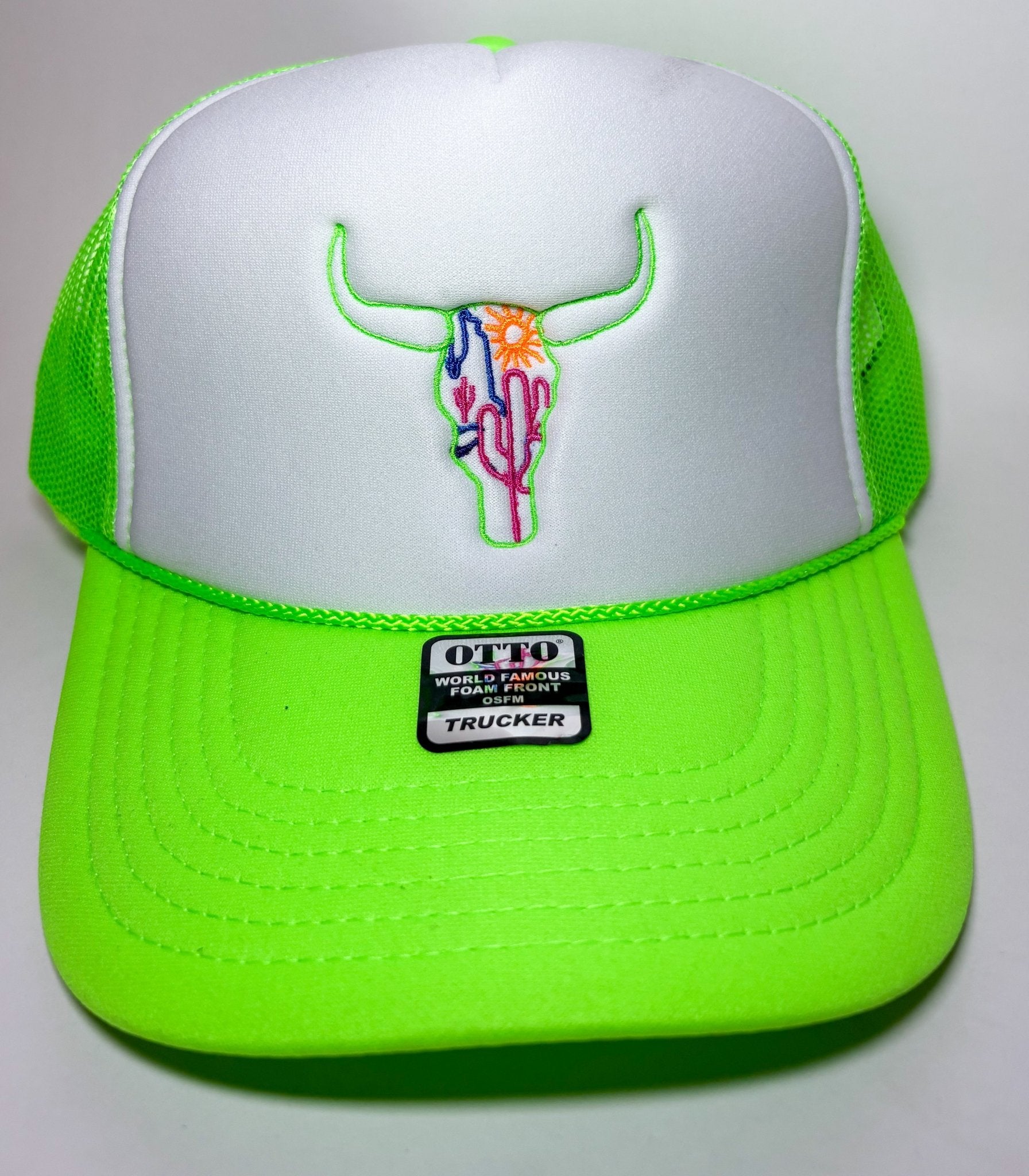 Neon Skull Trucker Caps - Deadwood South Boutique & Company LLC