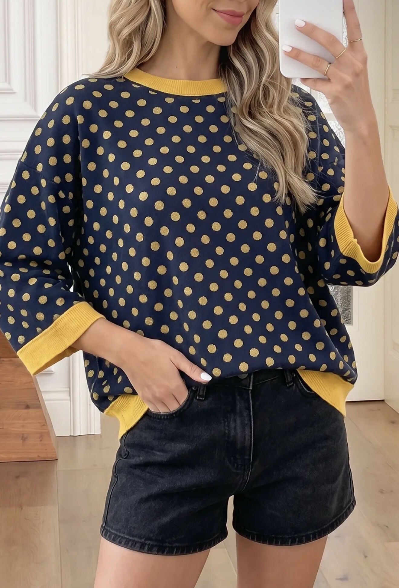 Nicole Polka Dot Top - Deadwood South Boutique & Company LLC