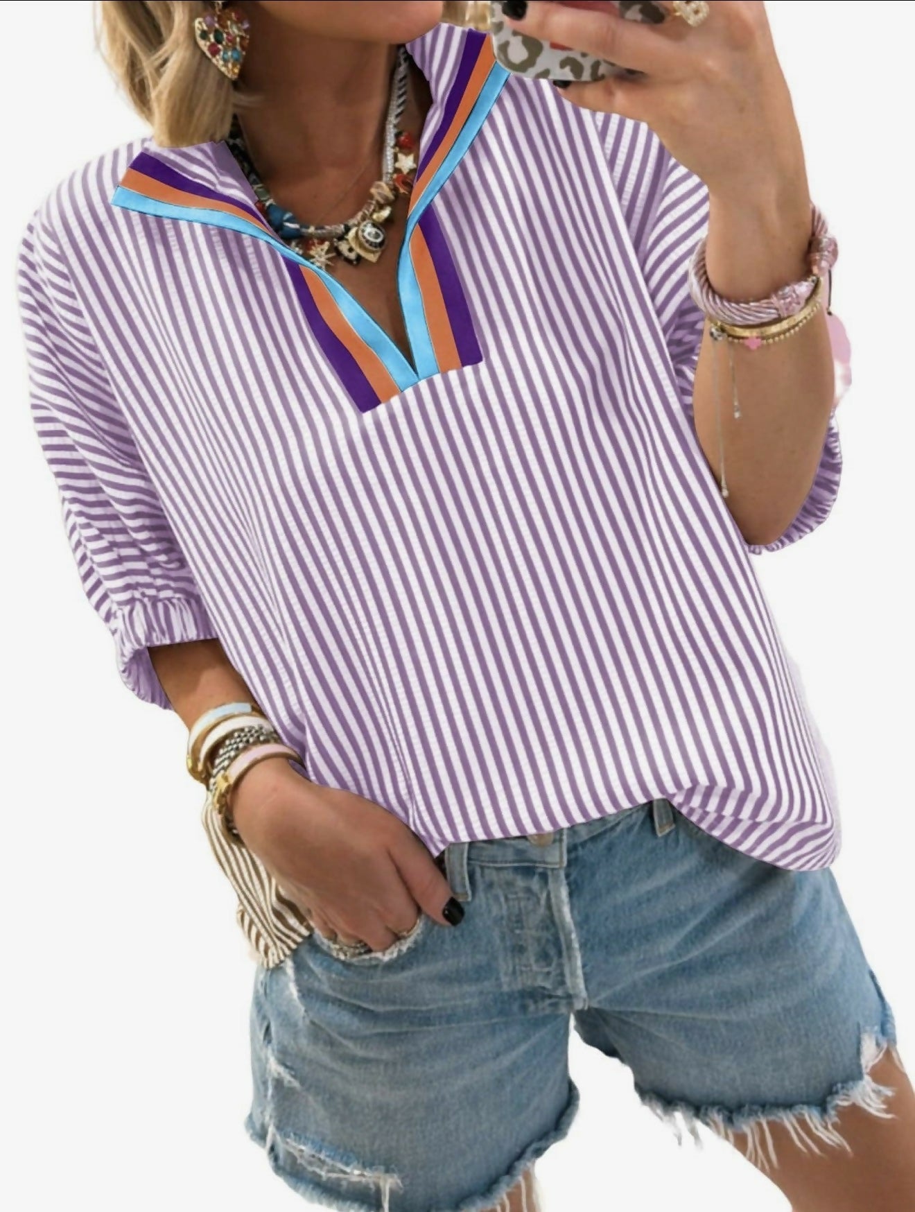 Nova Textured Blouse - Deadwood South Boutique & Company LLC