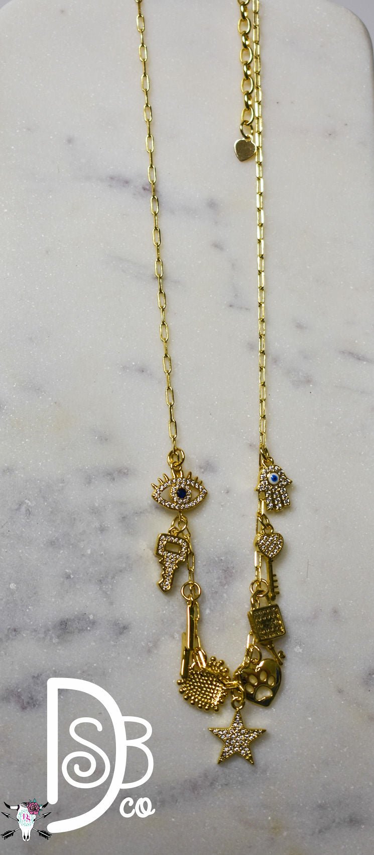 OMG Lock & Key Charm Necklace - Deadwood South Boutique & Company LLC