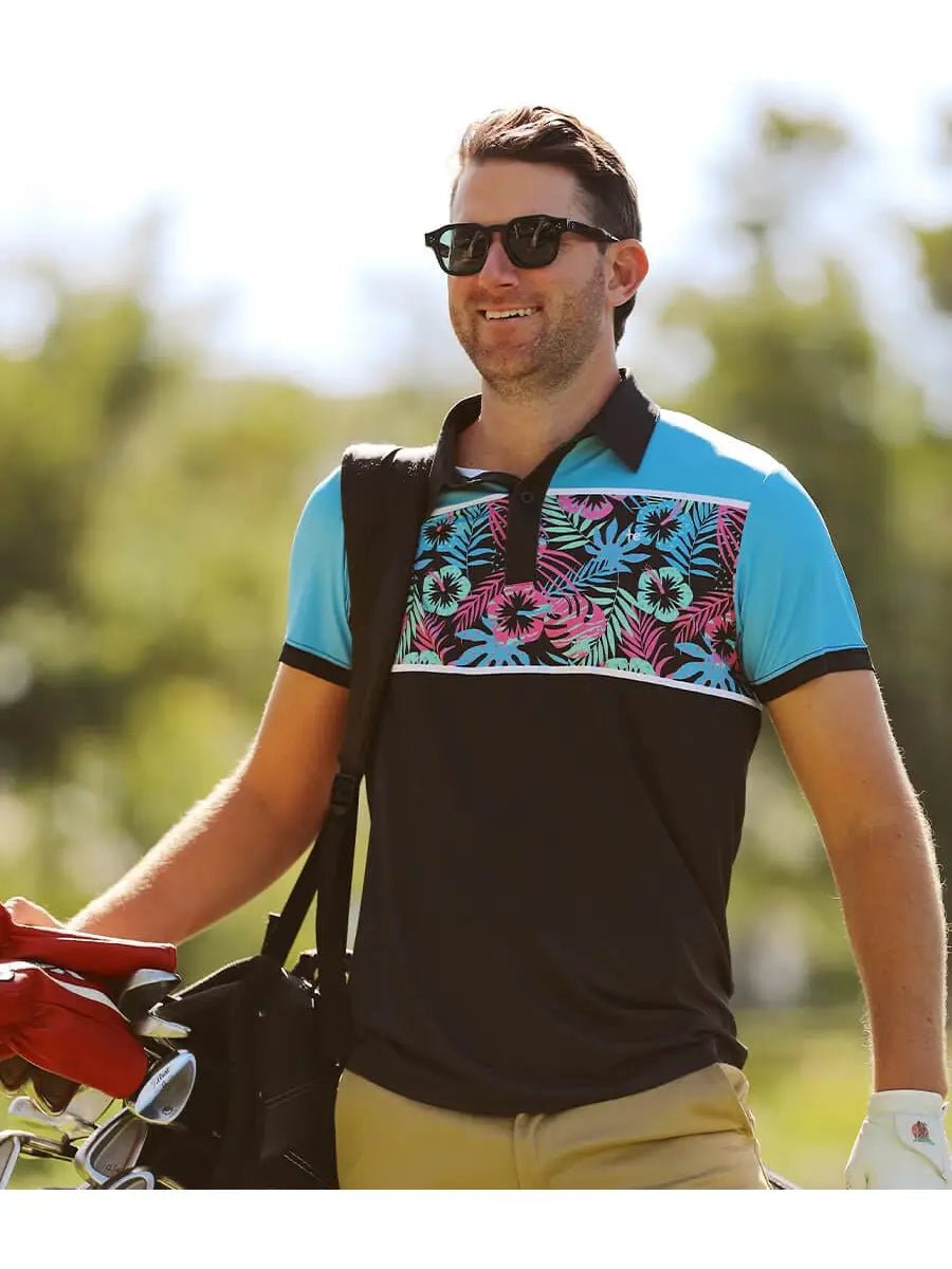 Paradise Tropical Men's Golf Polo - Deadwood South Boutique & Company LLC
