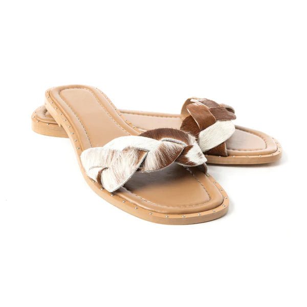 Pearline Cowhide Sandals - Deadwood South Boutique & Company LLC