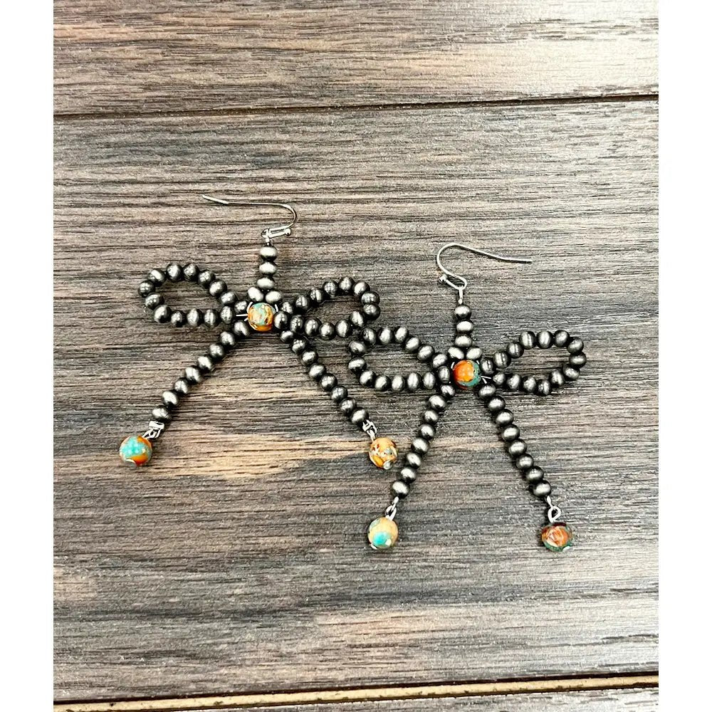 Pearly Girl Fashion Bow Earrings - Deadwood South Boutique & Company LLC