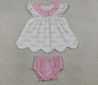 Pink Bows Scallop Tunic Bummie - Deadwood South Boutique & Company LLC