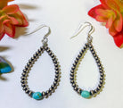 Piper Sleeping Beauty Turquoise Teardrop Earrings – Sterling Silver - Deadwood South Boutique & Company LLC