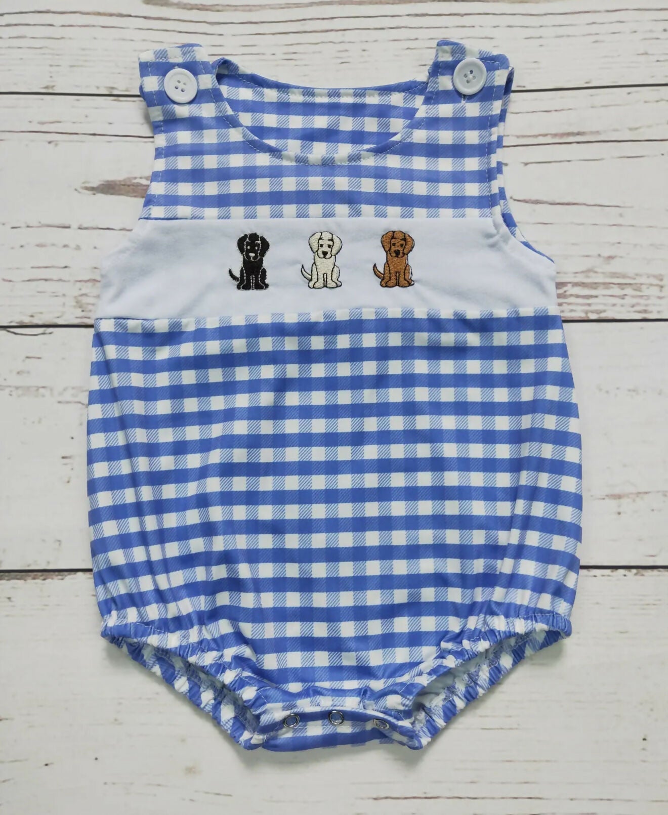 Puppy Dog Applique’ Romper - Deadwood South Boutique & Company LLC