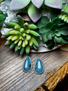 Raleigh Sterling Silver & Kingman Turquoise Teardrop Earring - Deadwood South Boutique & Company LLC