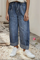 Raven Raw Stitched Hem WL Loose Jeans - Deadwood South Boutique & Company LLC