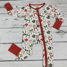 Red Christmas Multi Color Bows Zip Sleeper - Deadwood South Boutique & Company LLC