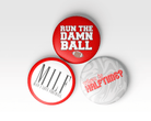 Red Game Day Buttons | Game Day Pins - Deadwood South Boutique & Company LLC