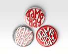 Red Game Day Polka Dots Buttons | Game Day Pins - Deadwood South Boutique & Company LLC