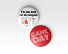 Red Game Day Tailgate Buttons | Game Day Pins - Deadwood South Boutique & Company LLC