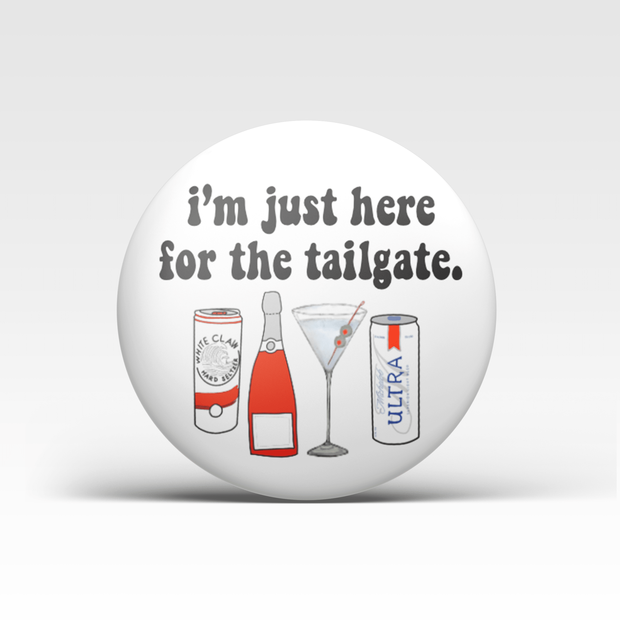 Red Game Day Tailgate Buttons | Game Day Pins - Deadwood South Boutique & Company LLC