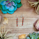 Red Spiny Oyster Cube Dangle Earrings - Deadwood South Boutique & Company LLC