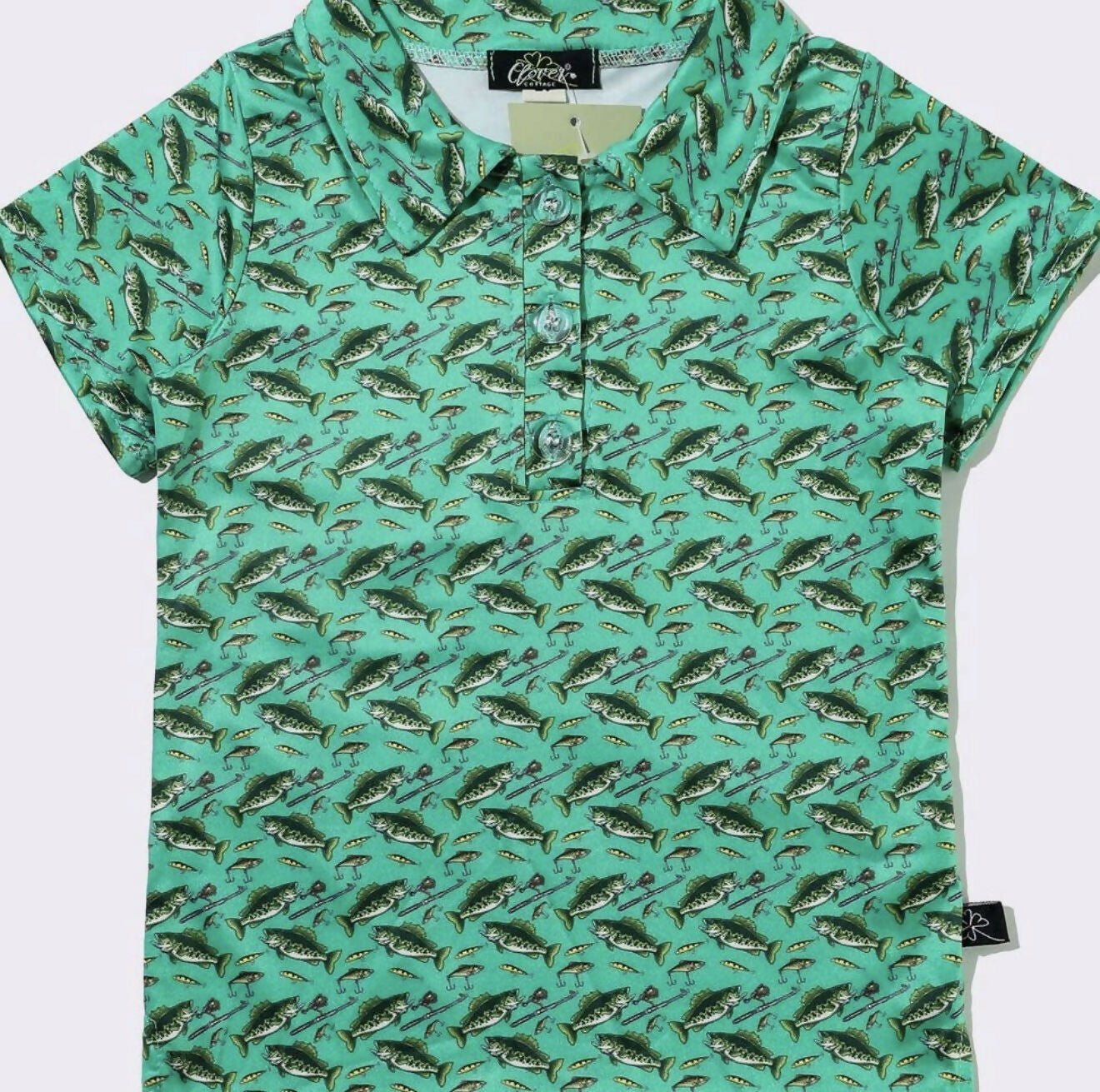 Reelin’ in Green Collar Shirt - Deadwood South Boutique & Company LLC