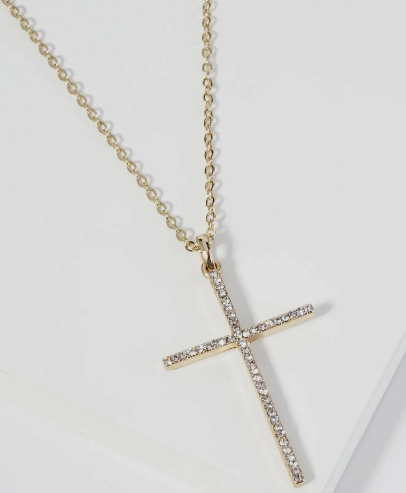 Rhinestone Cross Necklace - Deadwood South Boutique & Company LLC