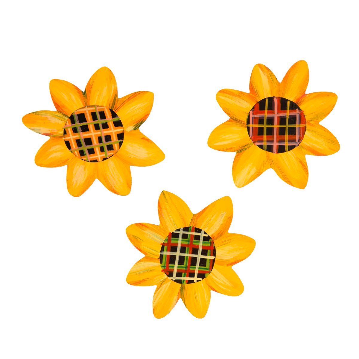 RTC Plaid Sunflower Magnets - Deadwood South Boutique & Company LLC