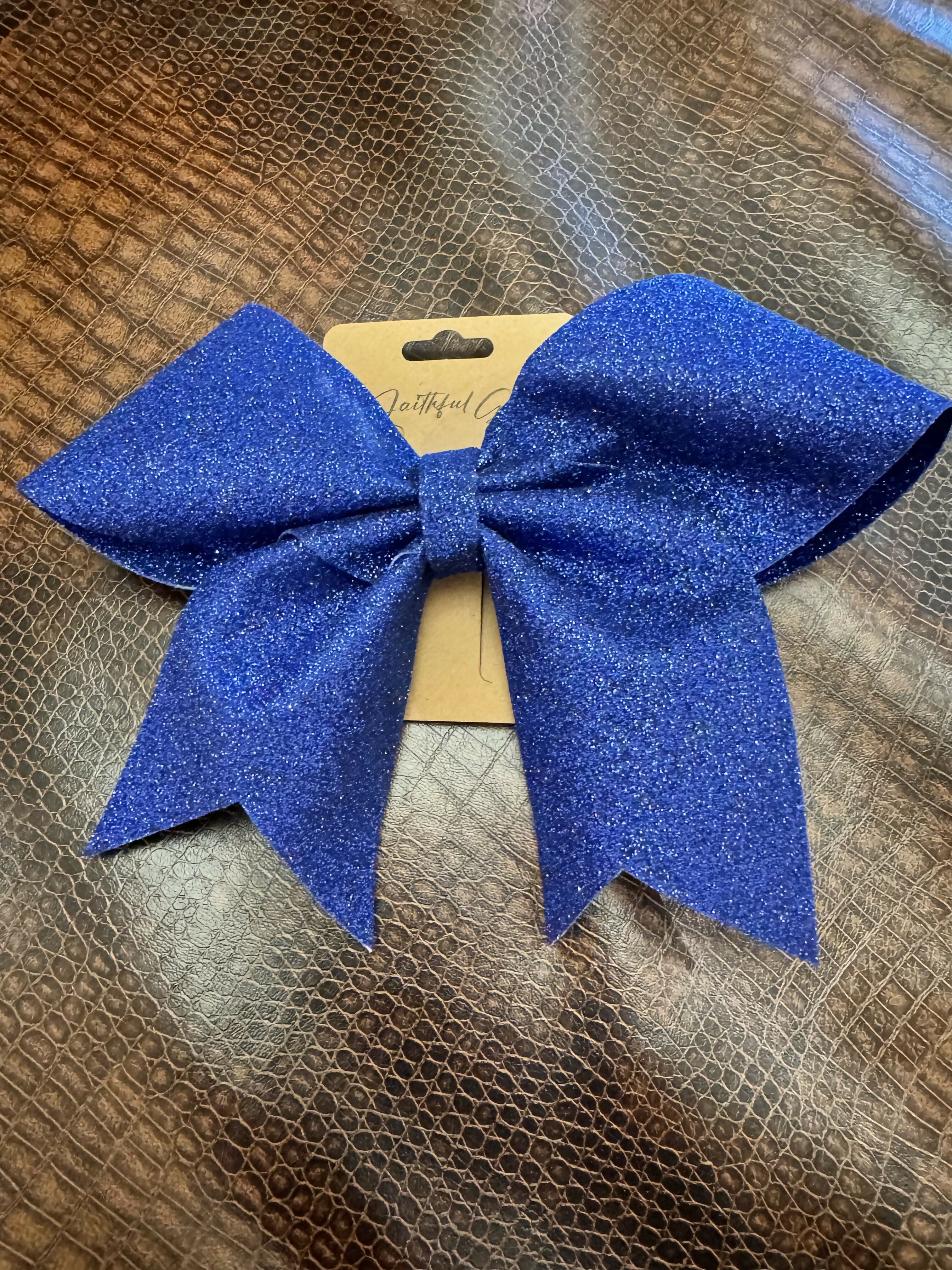 Glitter Cheer Bow-Accessories-Faithful Glow-Deadwood South Boutique, Women's Fashion Boutique in Henderson, TX