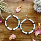 Shell Hoop and Turquoise Earrings - Deadwood South Boutique & Company LLC