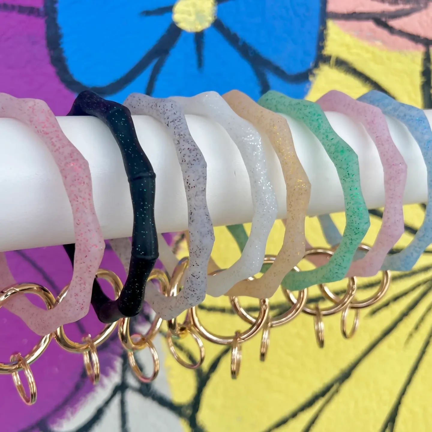 Silicone Glitter O - Ring Keychain - Deadwood South Boutique & Company LLC