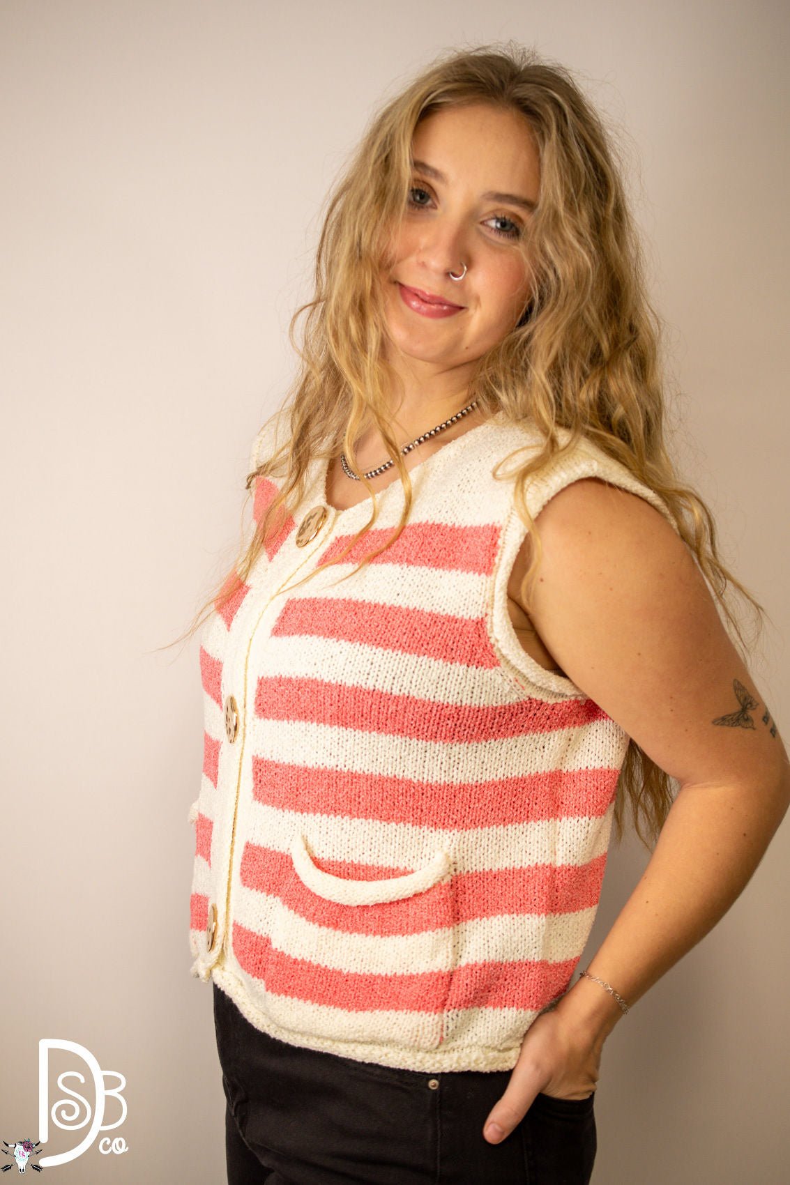 Sleeveless Knitted Sweater Vest - Deadwood South Boutique & Company LLC