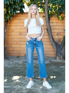 Special A Plus Size Mid Rise Crop Slim Bootcut - Deadwood South Boutique & Company LLC