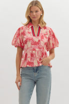 Stephanie Abstract Pattern Top - Deadwood South Boutique & Company LLC