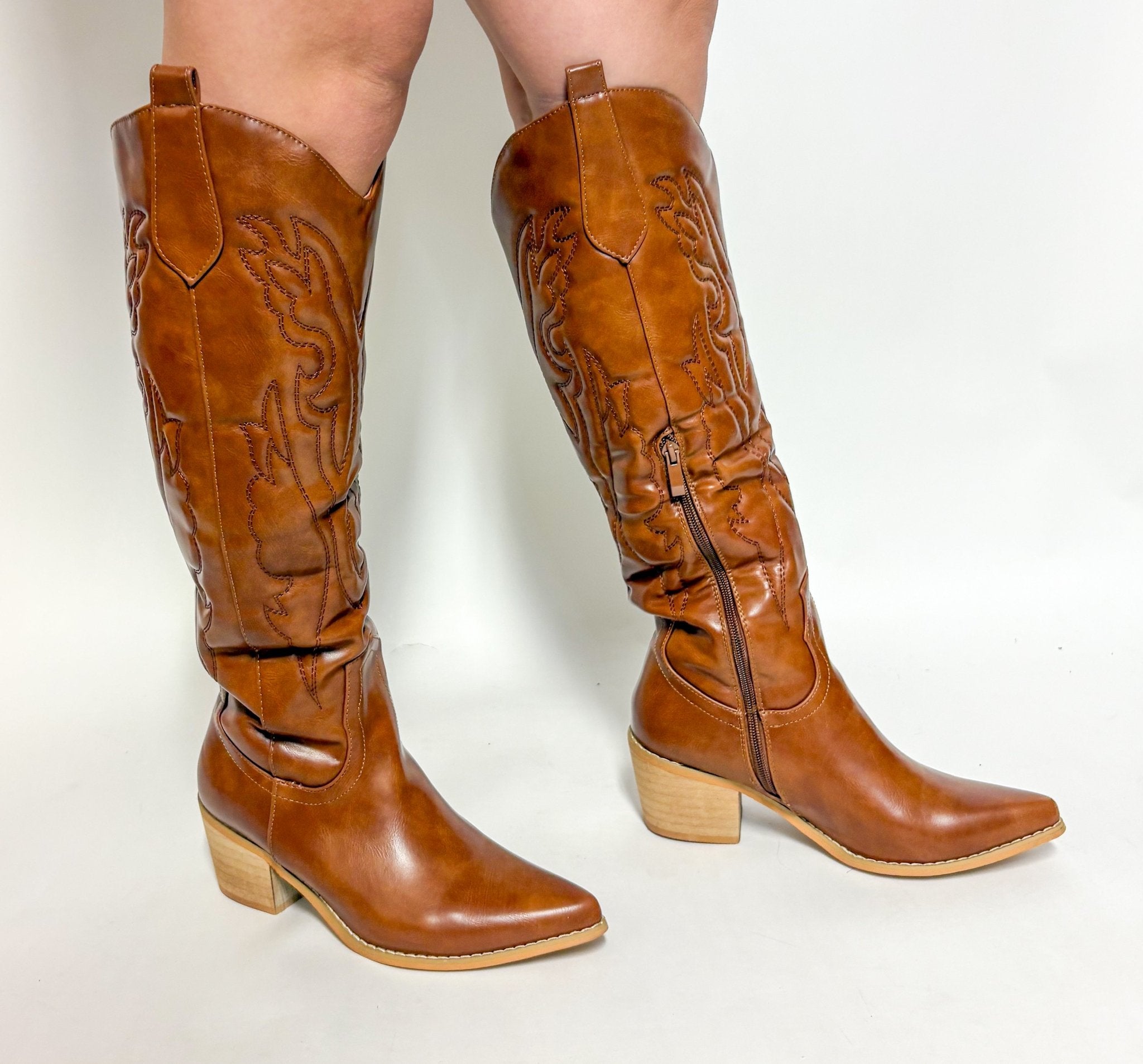 Steppin Out Brown Tall Boot - Deadwood South Boutique & Company LLC